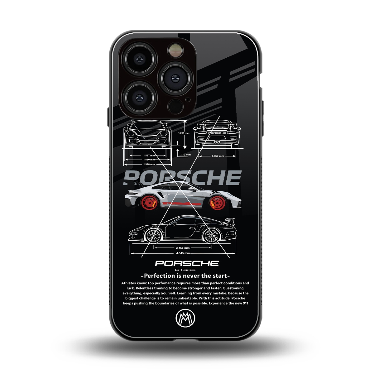 911 gt3 rs back phone cover | glass case for iphone 16 pro
