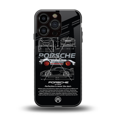 911 gt3 rs back phone cover | glass case for iphone 16 pro