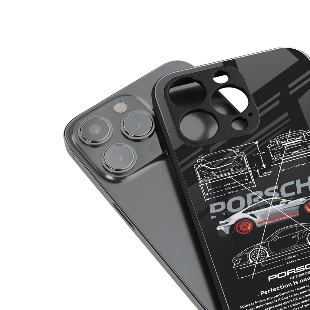 911 gt3 rs back phone cover | glass case for iphone 15 pro max