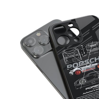 911 gt3 rs back phone cover | glass case for iphone 16 plus