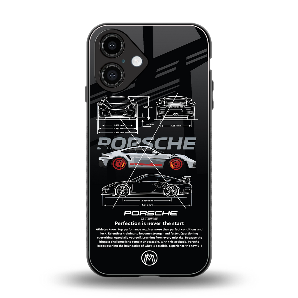 911 gt3 rs back phone cover | glass case for iphone 16
