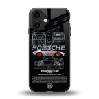 911 gt3 rs back phone cover | glass case for iphone 16
