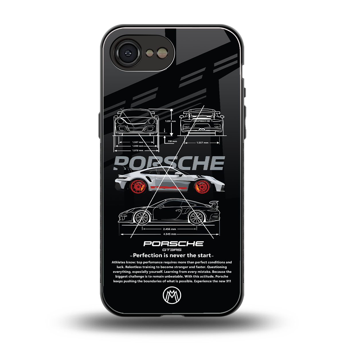 911 gt3 rs back phone cover | glass case for iphone 16e
