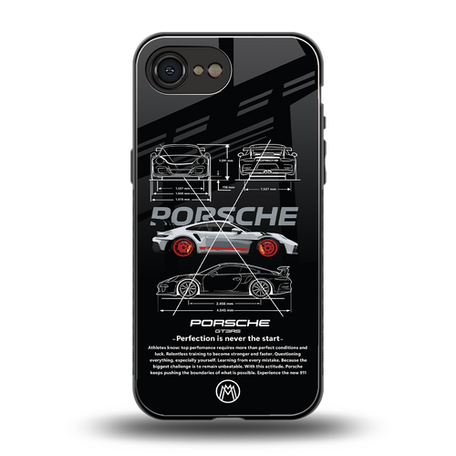 911 gt3 rs back phone cover | glass case for iphone 16e