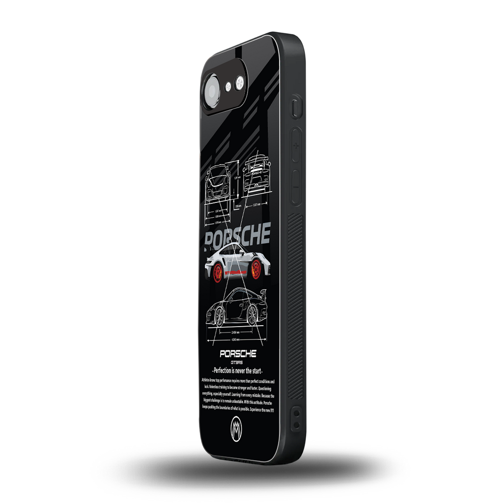 911 gt3 rs back phone cover | glass case for iphone 16e