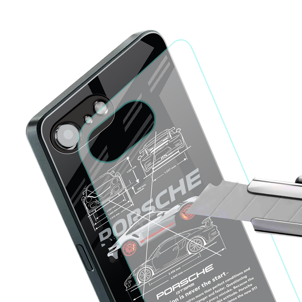 911 gt3 rs back phone cover | glass case for iphone 16e