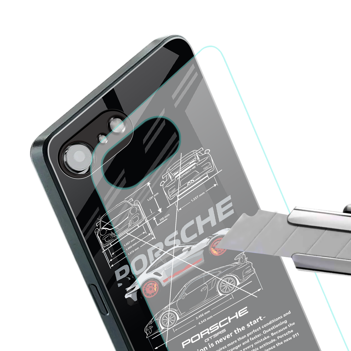 911 gt3 rs back phone cover | glass case for iphone 16e