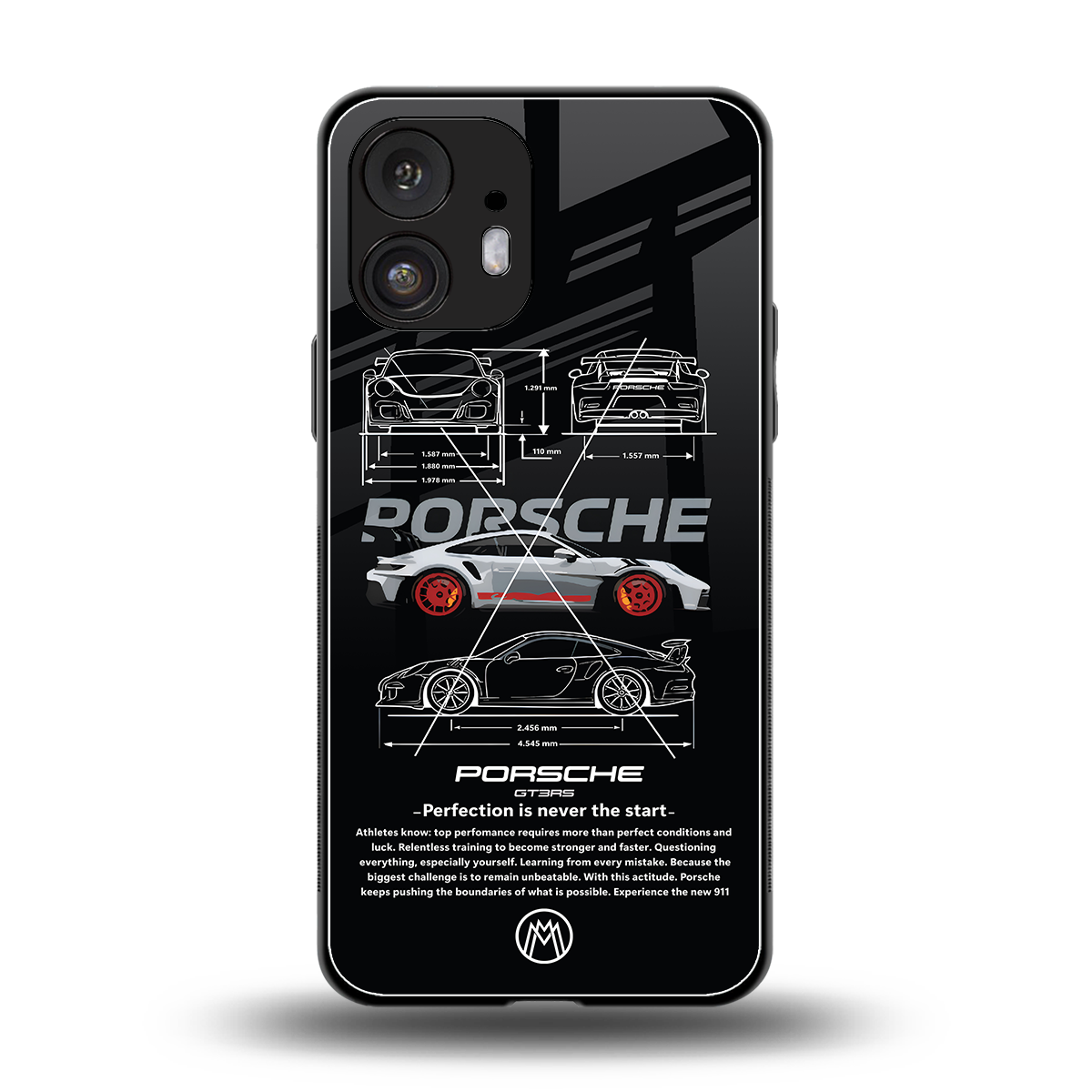 911 gt3 rs back phone cover | glass case for nothing phone 2