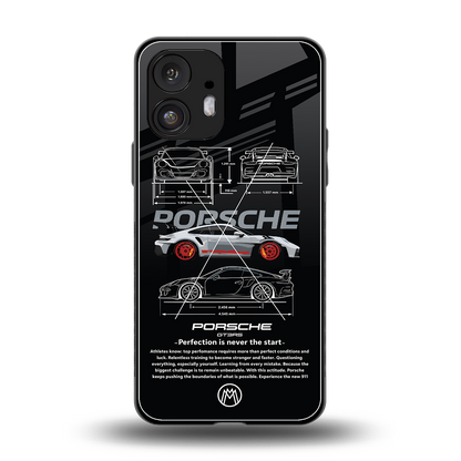 911 gt3 rs back phone cover | glass case for nothing phone 2