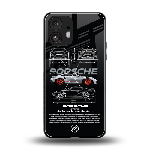 911 gt3 rs back phone cover | glass case for nothing phone 2