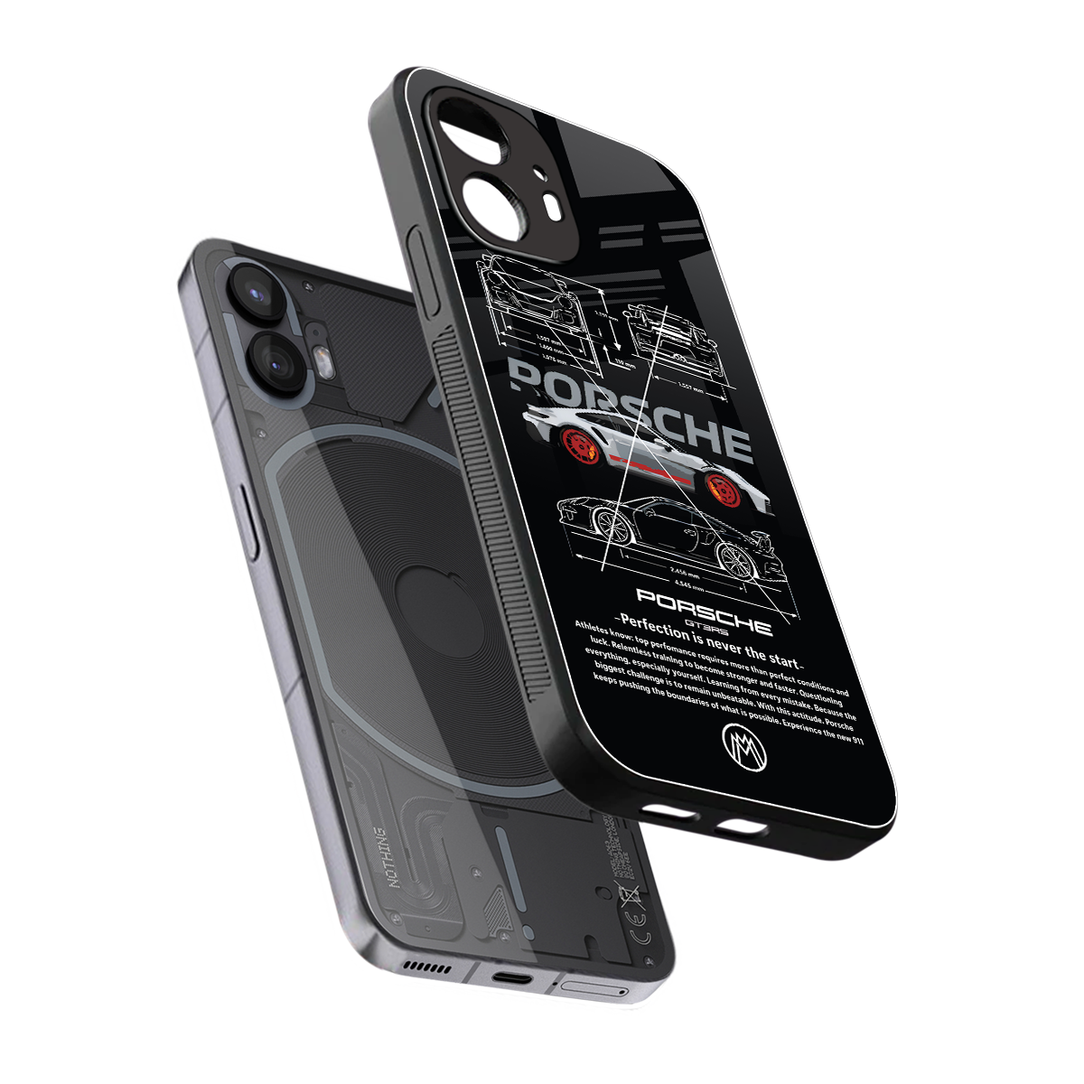 911 gt3 rs back phone cover | glass case for nothing phone 2
