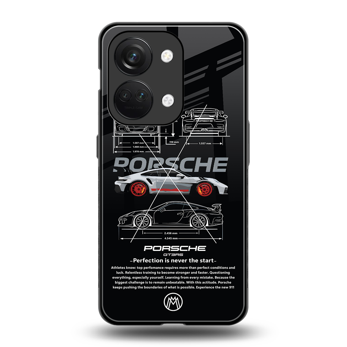 911 gt3 rs back phone cover | glass case for oneplus nord 3