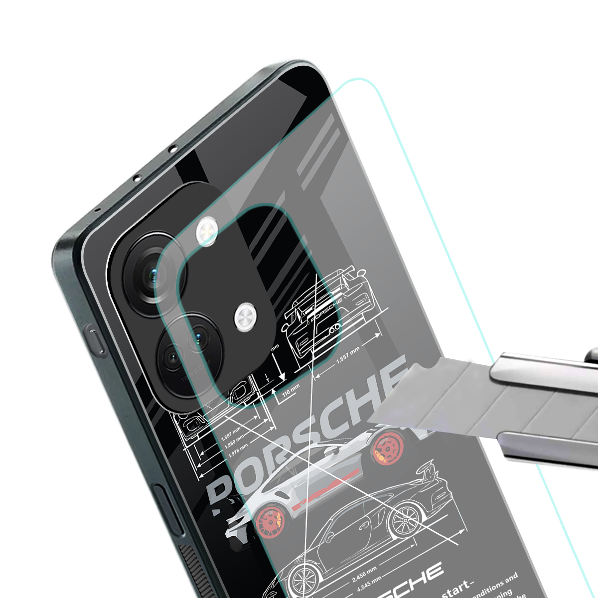 911 gt3 rs back phone cover | glass case for oneplus nord 3