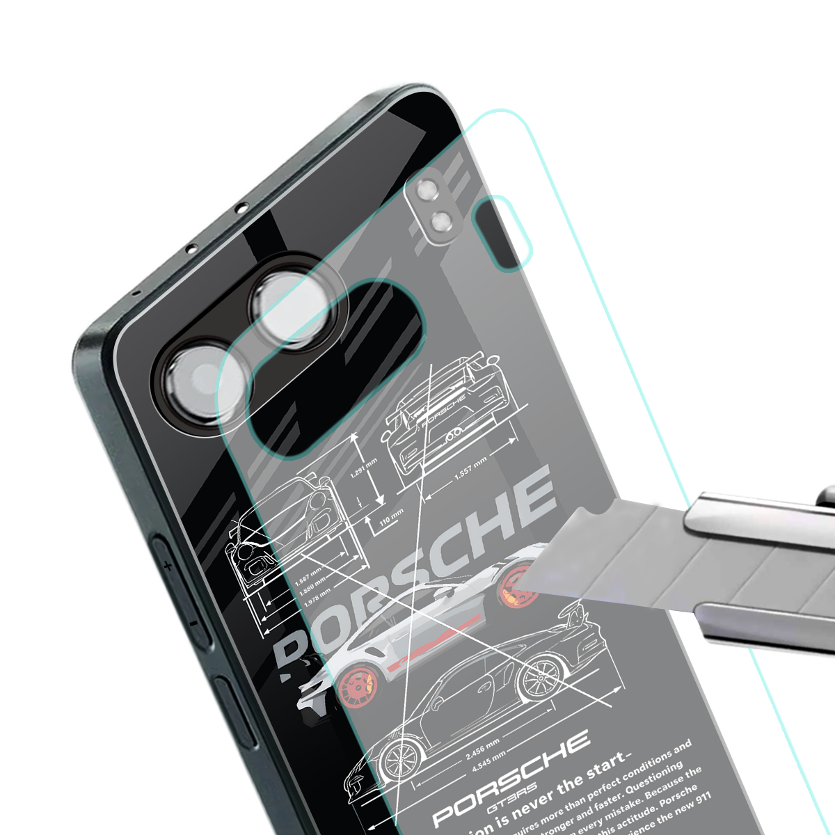 911 gt3 rs back phone cover | glass case for oneplus nord 4