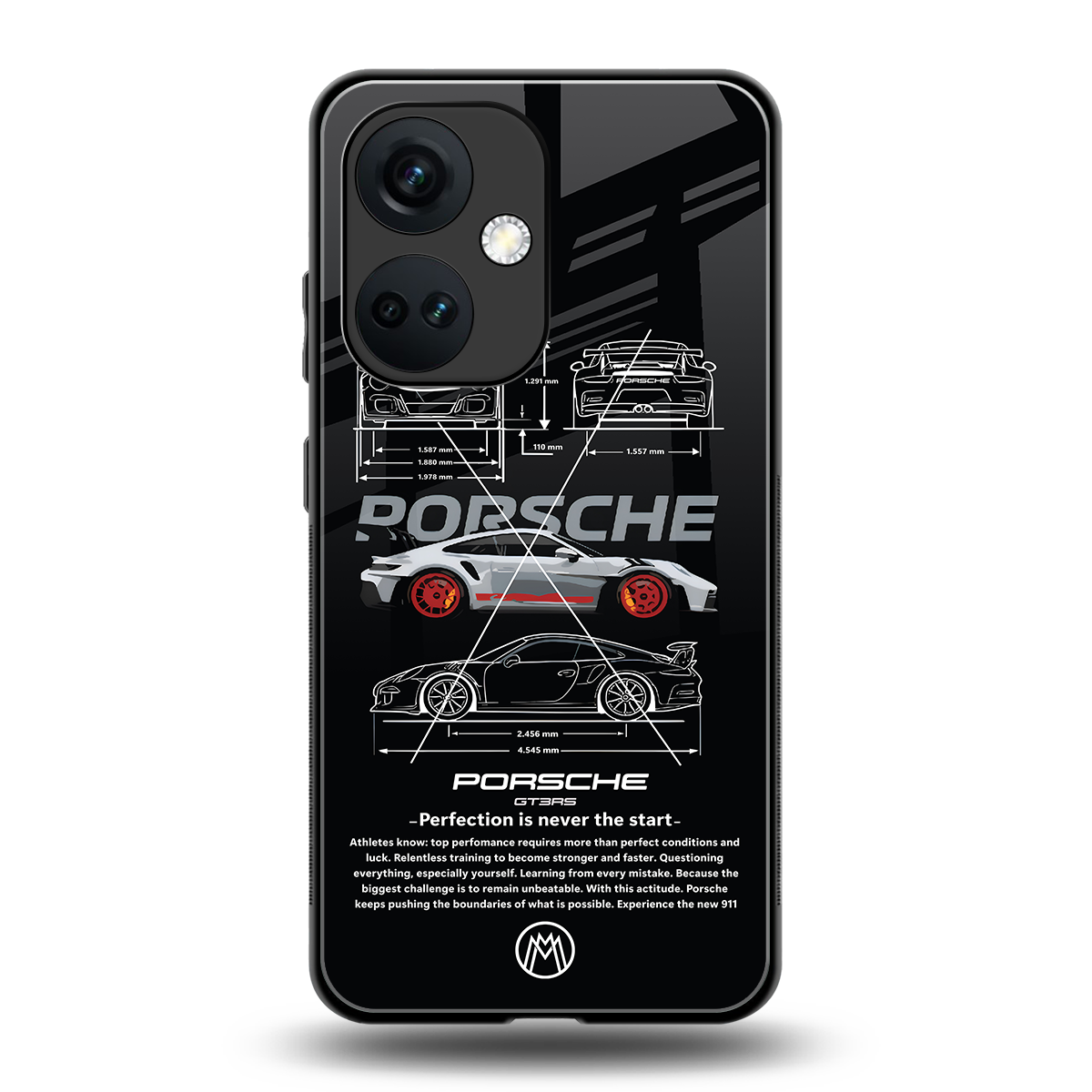 911 gt3 rs back phone cover | glass case for oneplus nord ce 3