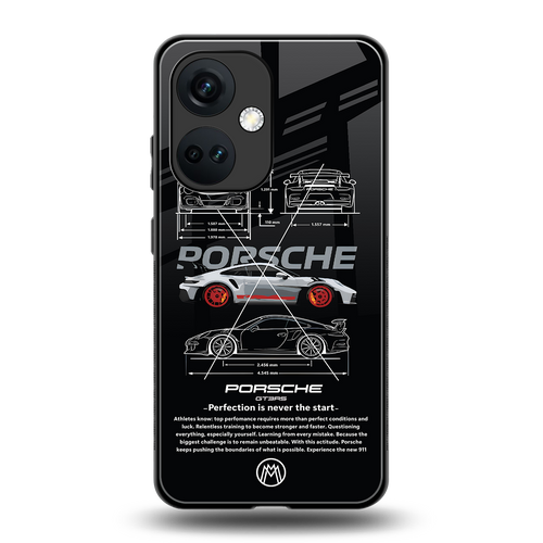 911 gt3 rs back phone cover | glass case for oneplus nord ce 3