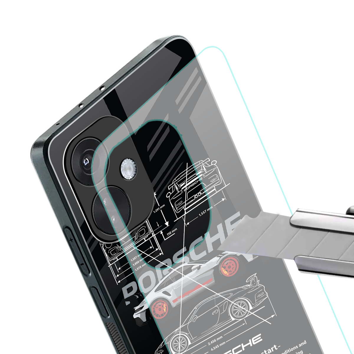 911 gt3 rs back phone cover | glass case for oneplus nord ce 3