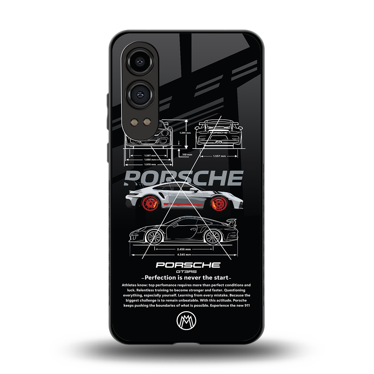 911 gt3 rs back phone cover | glass case for oneplus nord ce 4 lite