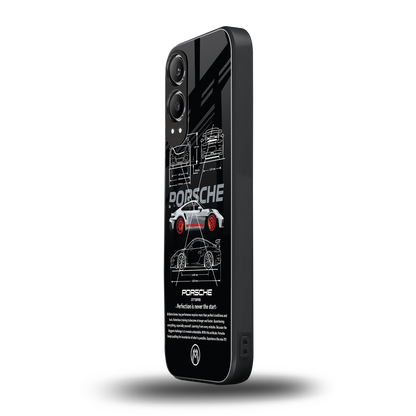 911 gt3 rs back phone cover | glass case for oneplus nord ce 4 lite