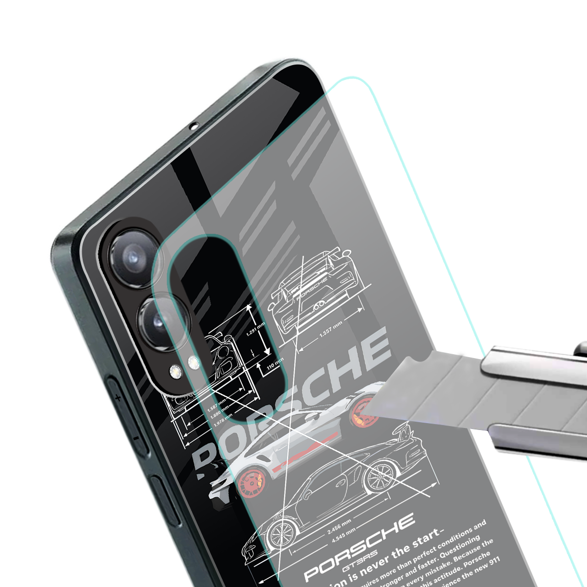 911 gt3 rs back phone cover | glass case for oneplus nord ce 4 lite