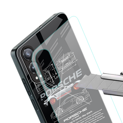 911 gt3 rs back phone cover | glass case for oneplus nord ce 4 lite