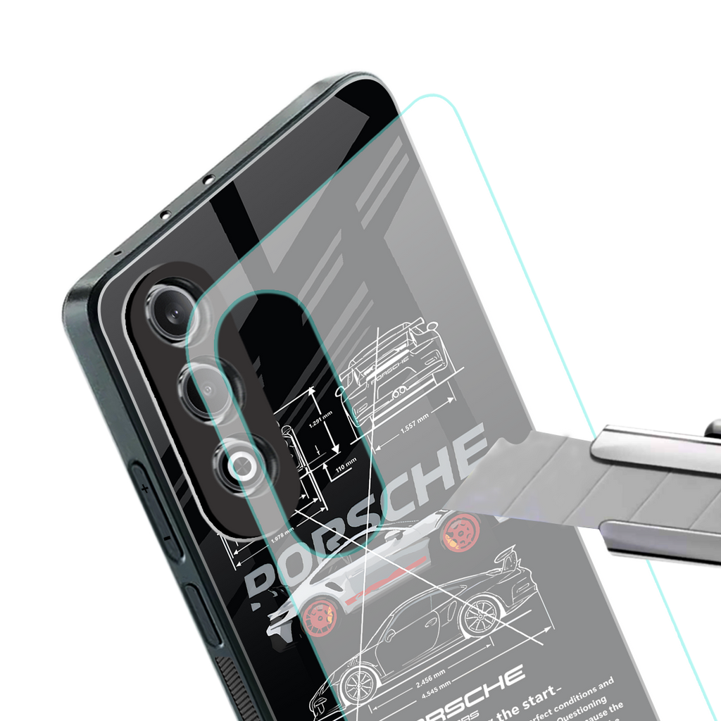 911 gt3 rs back phone cover | glass case for oneplus nord ce 4