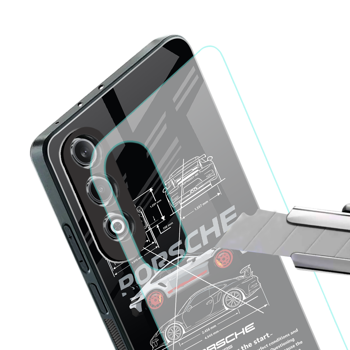 911 gt3 rs back phone cover | glass case for oneplus nord ce 4