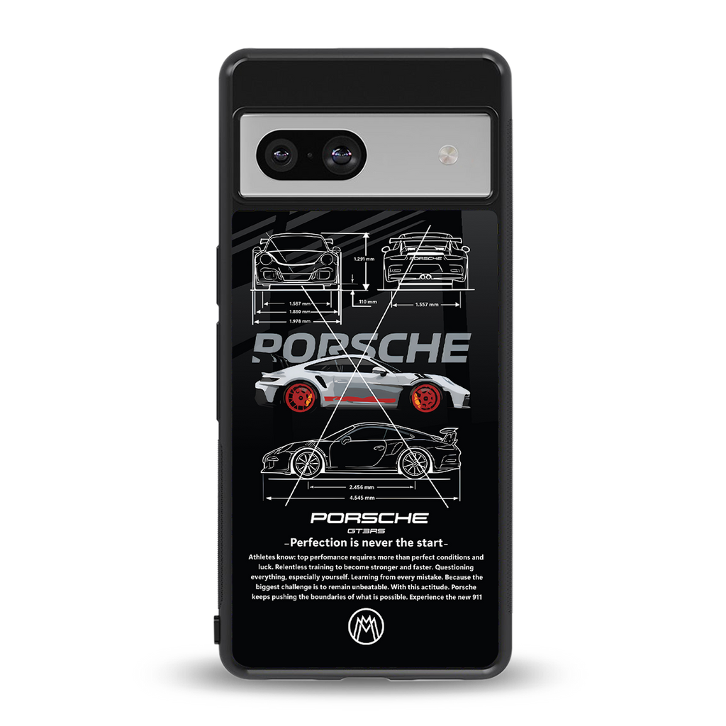 911 gt3 rs back phone cover | glass case for Google Pixel 7A