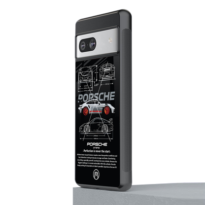 911 gt3 rs back phone cover | glass case for Google Pixel 7A