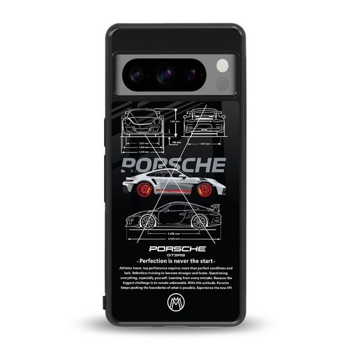 911 gt3 rs back phone cover | glass case for google pixel 8 pro