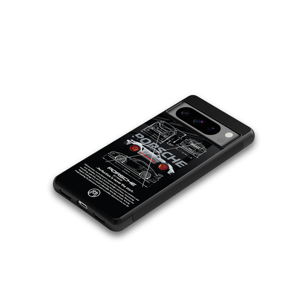 911 gt3 rs back phone cover | glass case for google pixel 8 pro