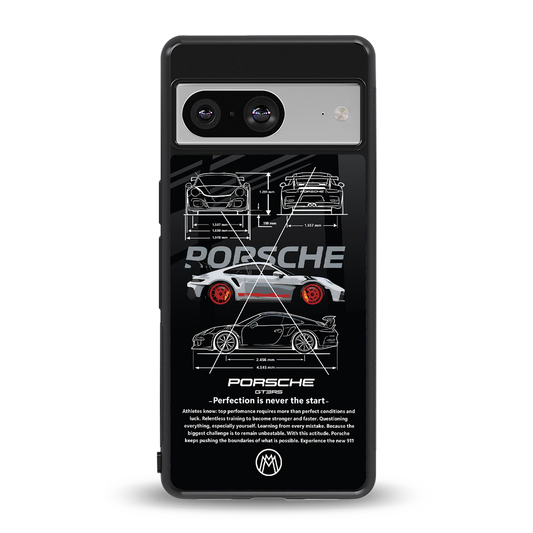 911 gt3 rs back phone cover | glass case for Google Pixel 8