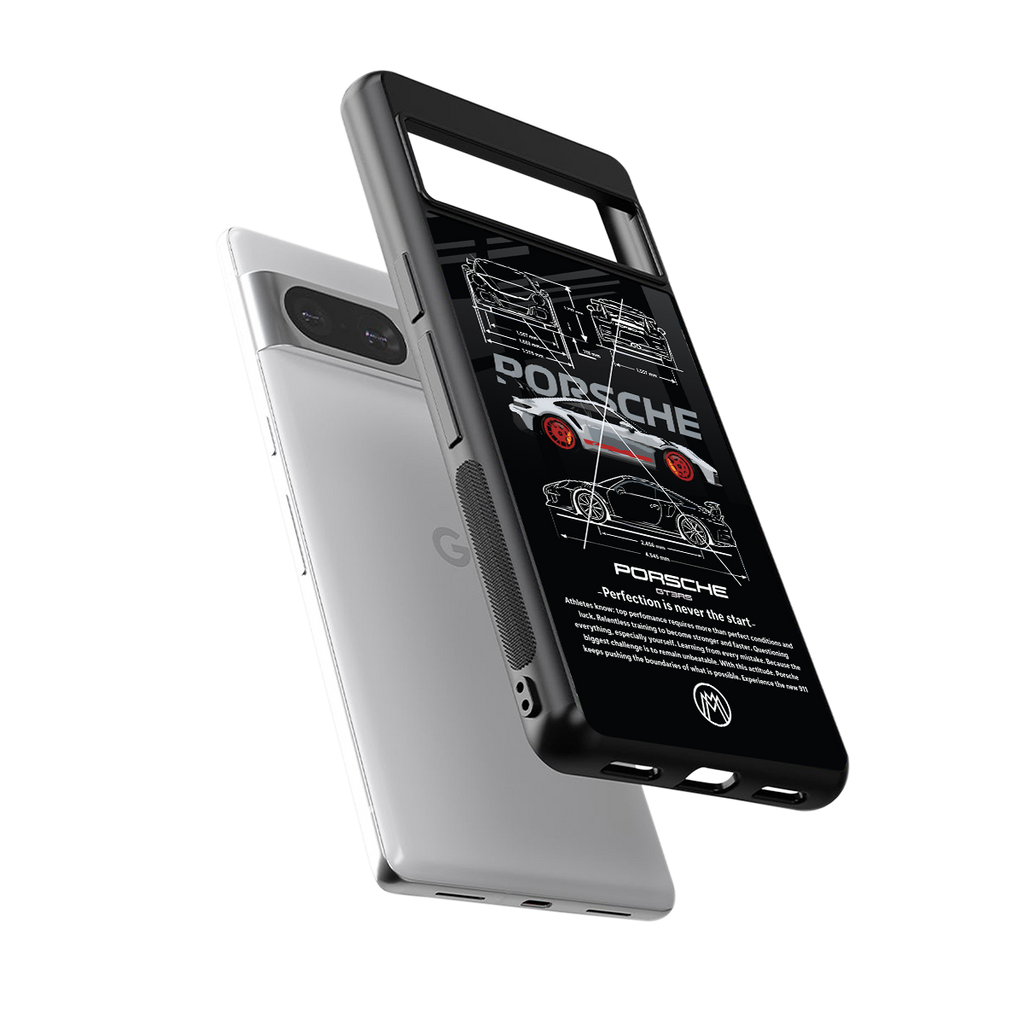 911 gt3 rs back phone cover | glass case for Google Pixel 8