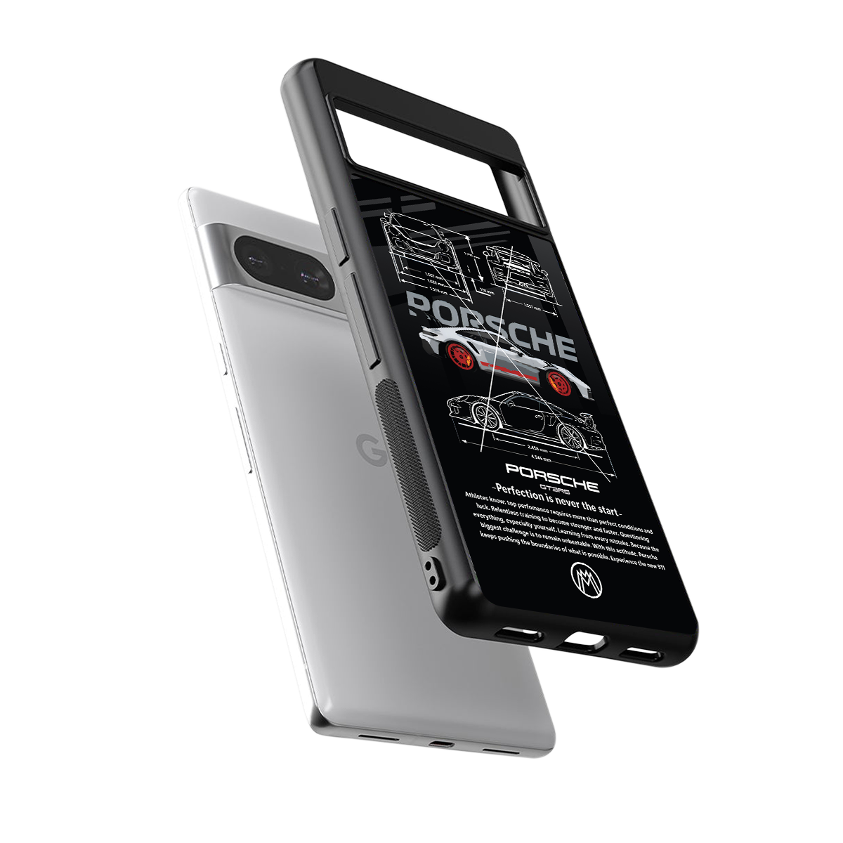 911 gt3 rs back phone cover | glass case for Google Pixel 8