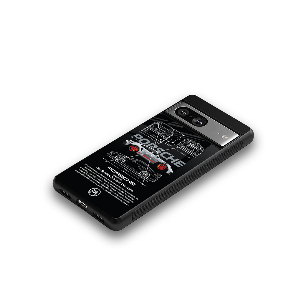 911 gt3 rs back phone cover | glass case for Google Pixel 8