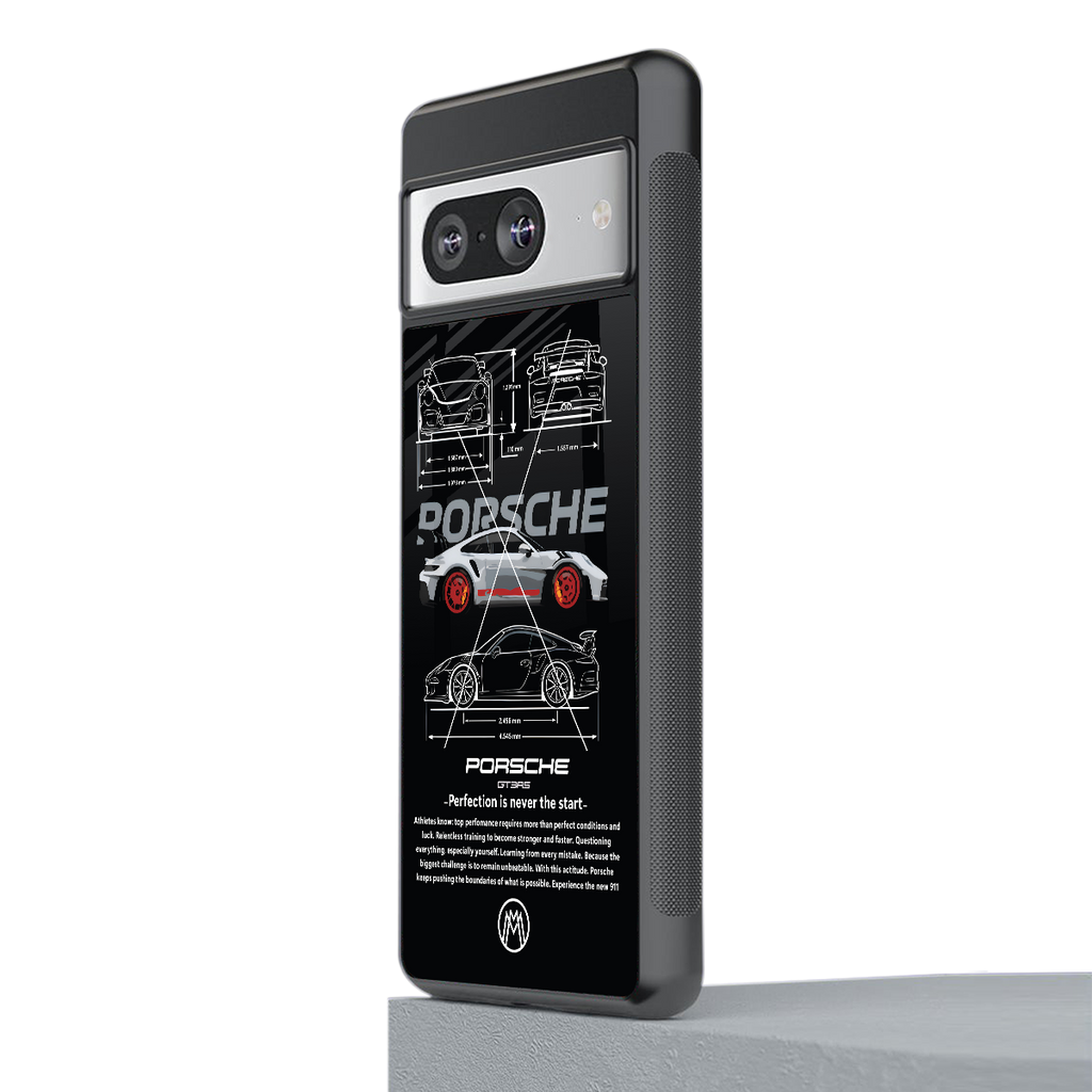 911 gt3 rs back phone cover | glass case for Google Pixel 8