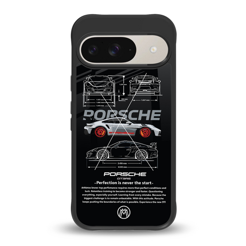 911 gt3 rs back phone cover | glass case for google pixel 9