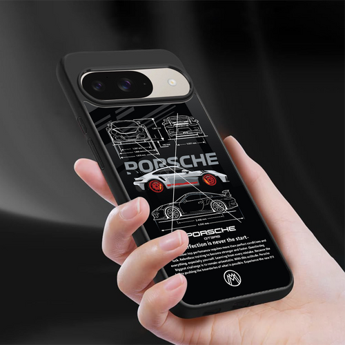 911 gt3 rs back phone cover | glass case for google pixel 9