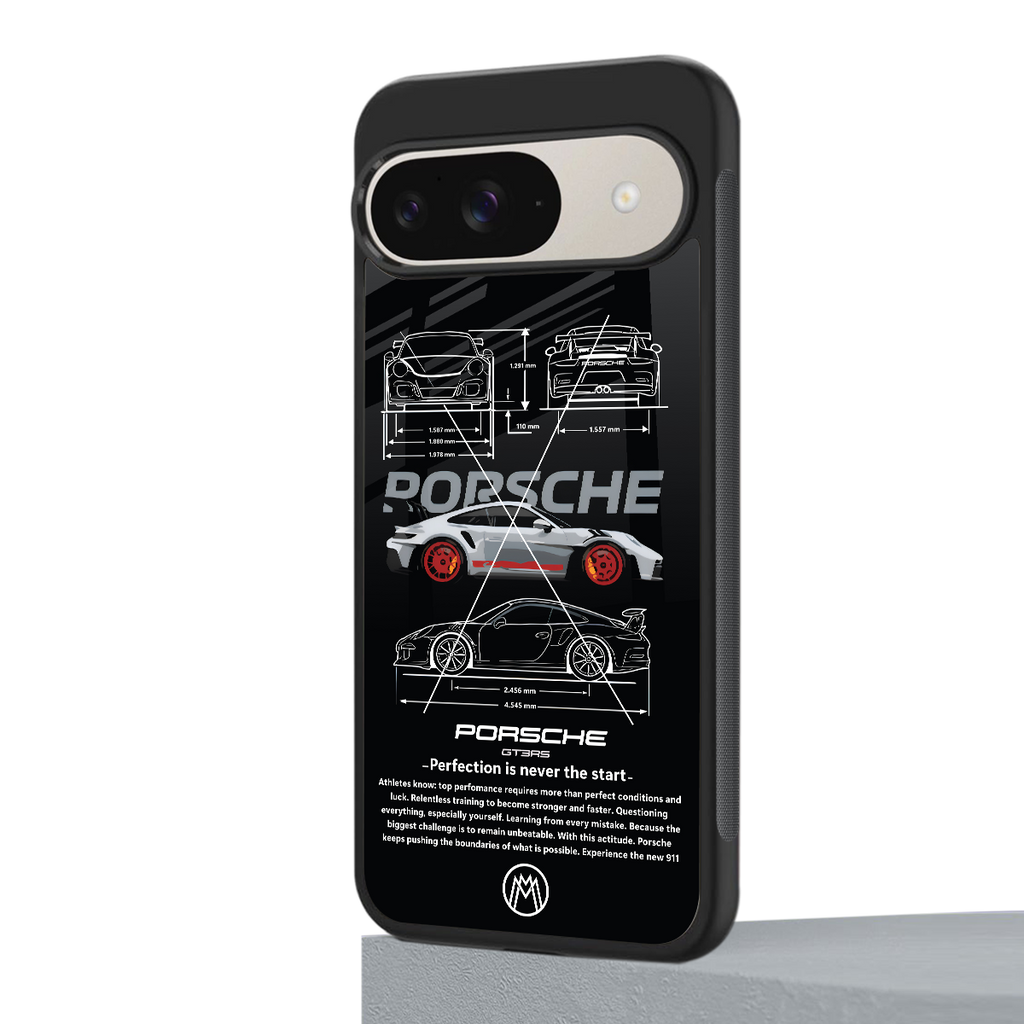 911 gt3 rs back phone cover | glass case for google pixel 9
