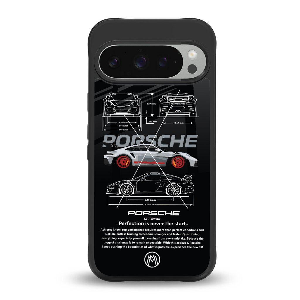 911 gt3 rs back phone cover | glass case for google pixel 9 pro