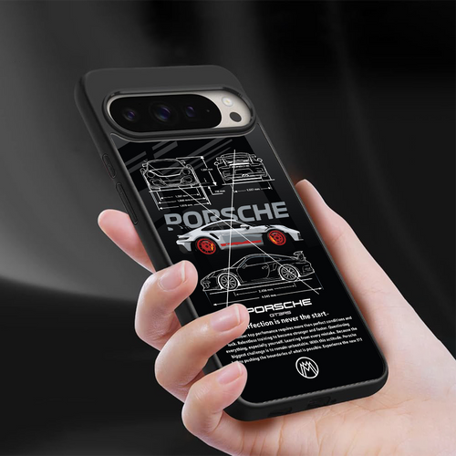 911 gt3 rs back phone cover | glass case for google pixel 9 pro