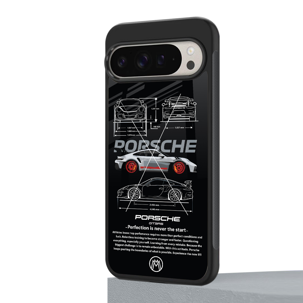 911 gt3 rs back phone cover | glass case for google pixel 9 pro