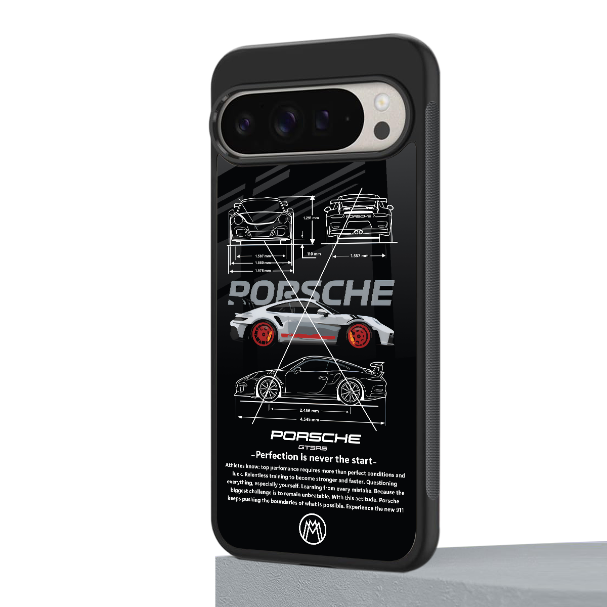 911 gt3 rs back phone cover | glass case for google pixel 9 pro