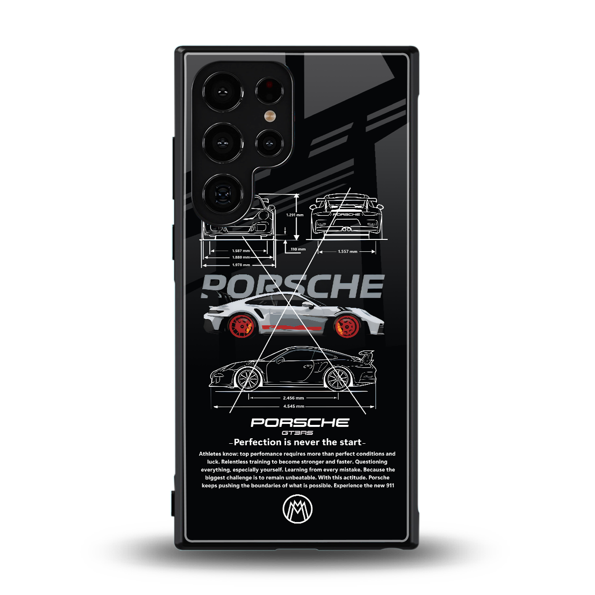 911 gt3 rs back phone cover | glass case for samsung galaxy s24 ultra