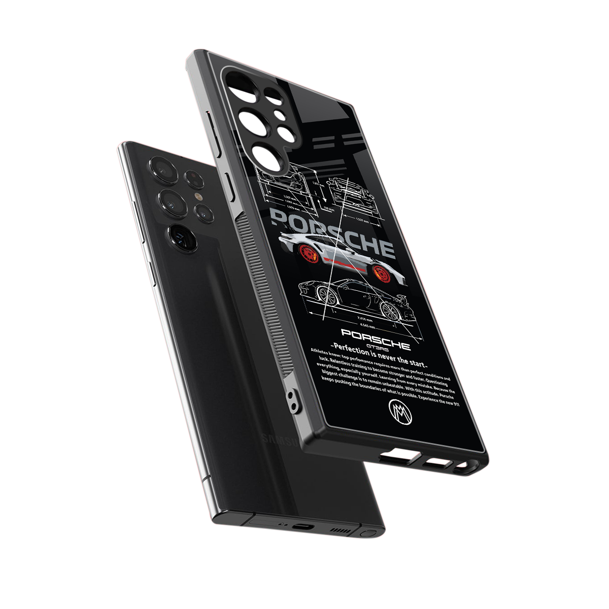 911 gt3 rs back phone cover | glass case for samsung galaxy s24 ultra