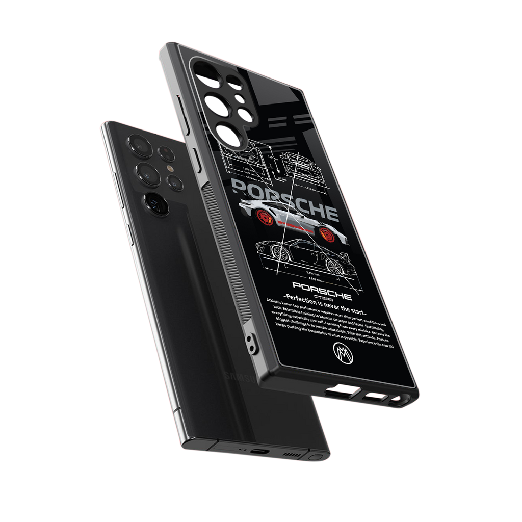 911 gt3 rs back phone cover | glass case for samsung galaxy s23 ultra