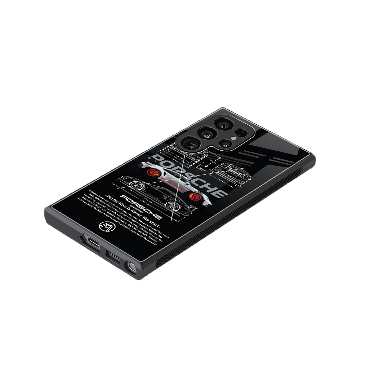 911 gt3 rs back phone cover | glass case for samsung galaxy s24 ultra