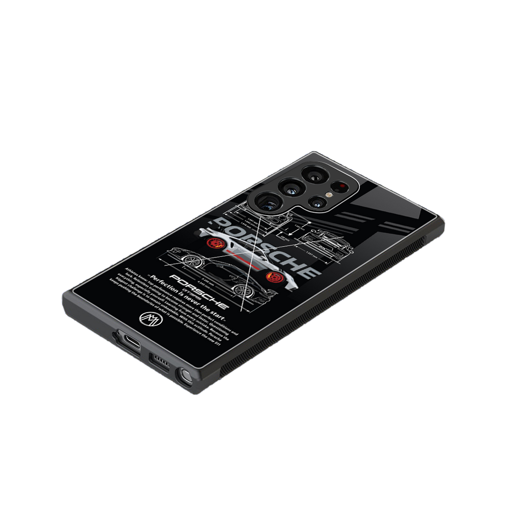 911 gt3 rs back phone cover | glass case for samsung galaxy s23 ultra