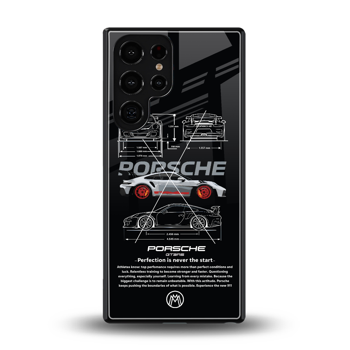 911 gt3 rs back phone cover | glass case for samsung galaxy s25 ultra