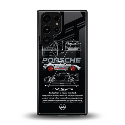 911 gt3 rs back phone cover | glass case for samsung galaxy s25 ultra